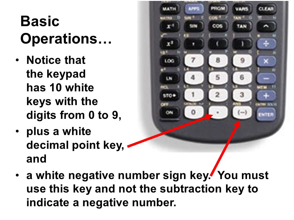 Calculator with negative sign deals